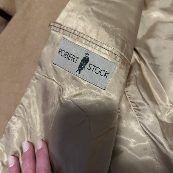 Robert Stock Men Tan Wool Blend Blazer Jacket Coat Size Medium - Picture 3 of 10